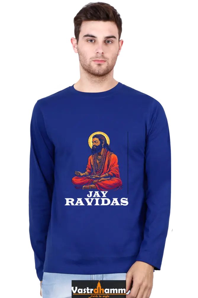 Ravidas Jayanti Blessings Round Neck Full Sleeve T-Shirts for Men Vastrdhamm