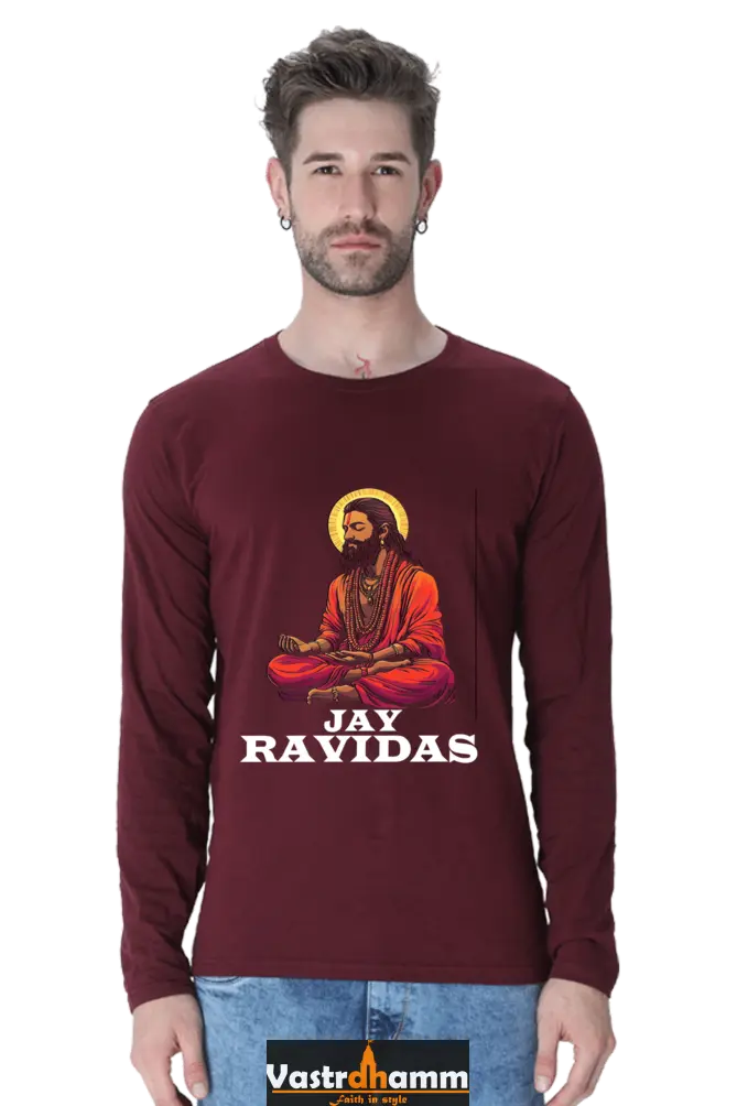 Ravidas Jayanti Blessings Round Neck Full Sleeve T-Shirts for Men Vastrdhamm