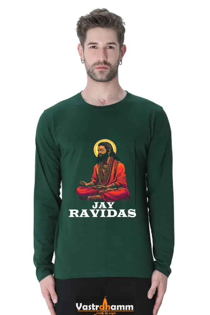 Ravidas Jayanti Blessings Round Neck Full Sleeve T-Shirts for Men Vastrdhamm