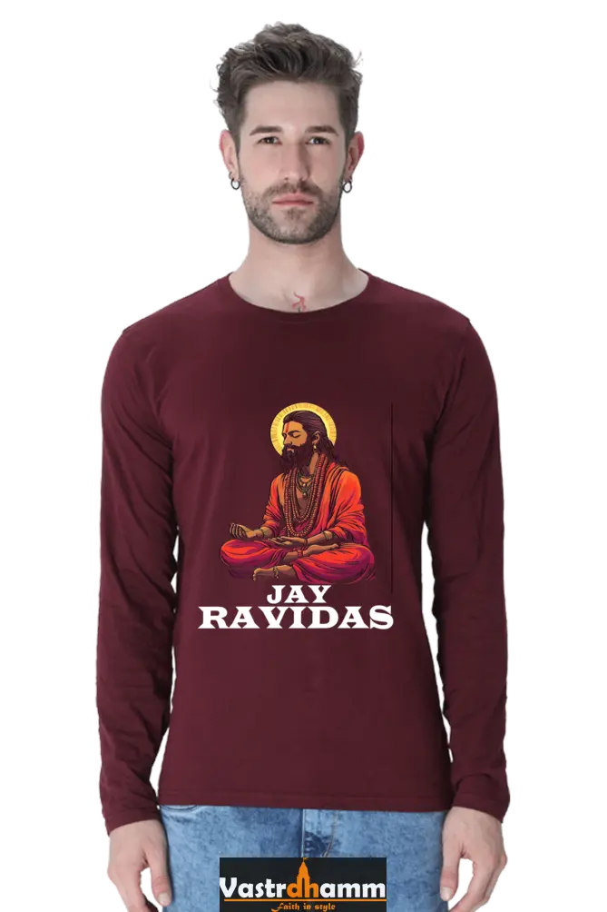 Ravidas Jayanti Blessings Round Neck Full Sleeve T-Shirts for Men Vastrdhamm