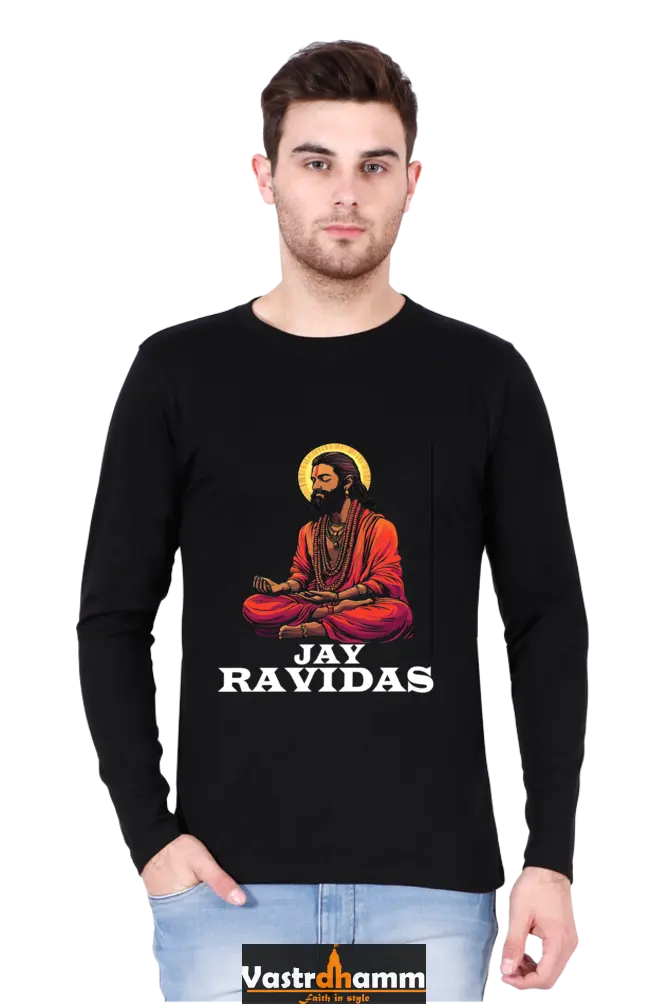 Ravidas Jayanti Blessings Round Neck Full Sleeve T-Shirts for Men Vastrdhamm