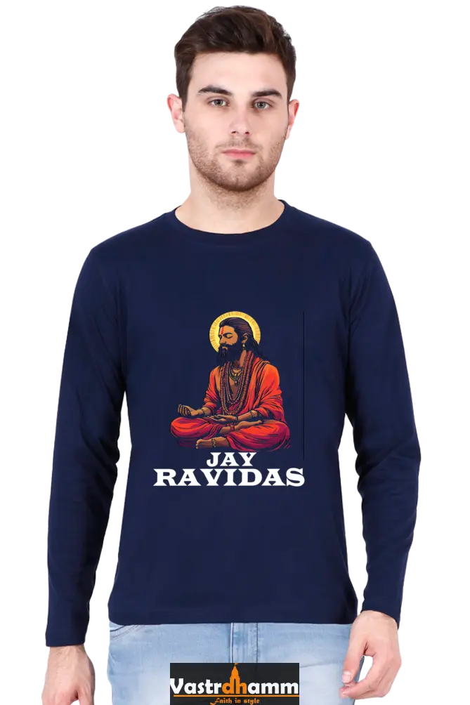 Ravidas Jayanti Blessings Round Neck Full Sleeve T-Shirts for Men Vastrdhamm