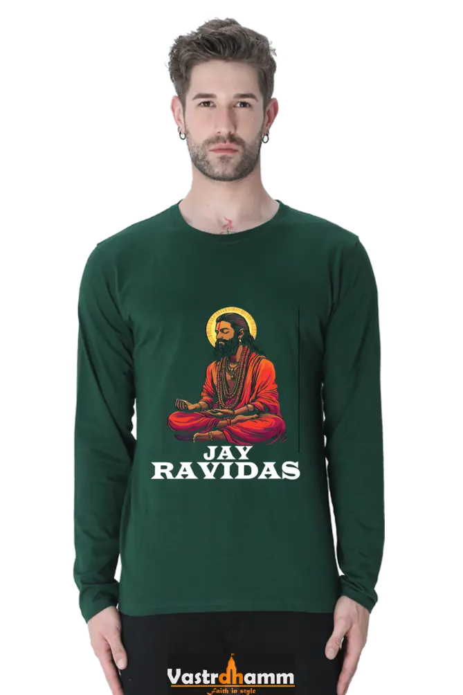 Ravidas Jayanti Blessings Round Neck Full Sleeve T-Shirts for Men Vastrdhamm