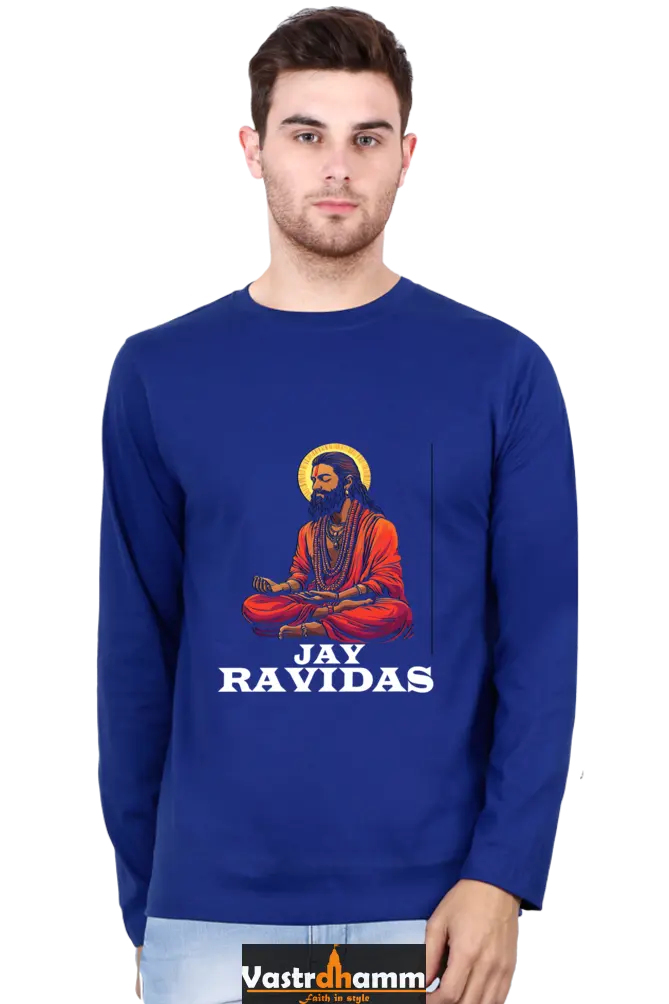 Ravidas Jayanti Blessings Round Neck Full Sleeve T-Shirts for Men Vastrdhamm