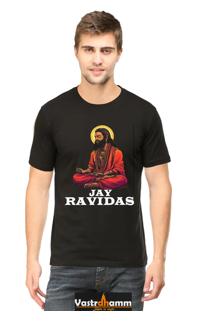 Ravidas Jayanti Blessings Round Neck Half Sleeve Classic T-Shirts for Men Vastrdhamm