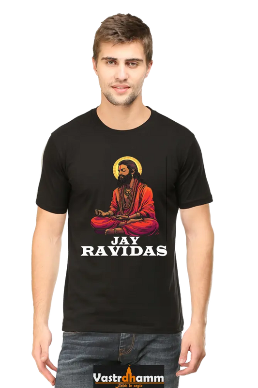 Ravidas Jayanti Blessings Round Neck Half Sleeve Classic T-Shirts for Men Vastrdhamm