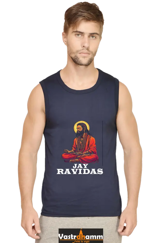 Ravidas Jayanti Blessings Round Neck Sleeveless T-Shirts for Men Vastrdhamm