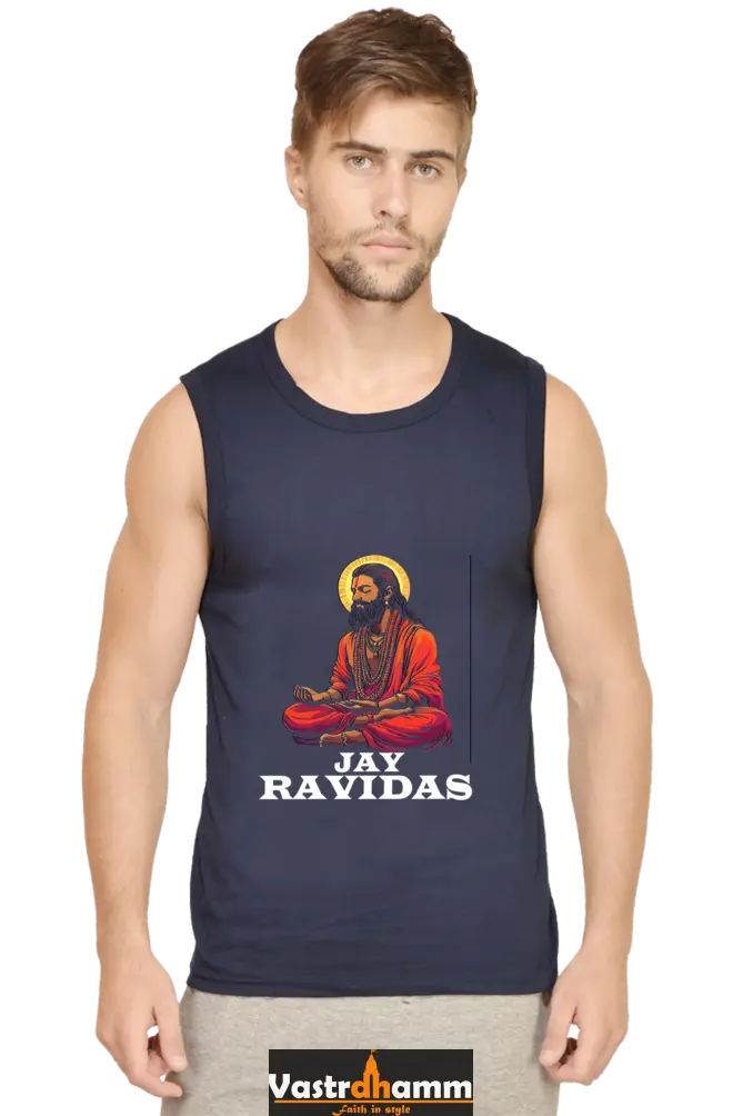 Ravidas Jayanti Blessings Round Neck Sleeveless T-Shirts for Men Vastrdhamm