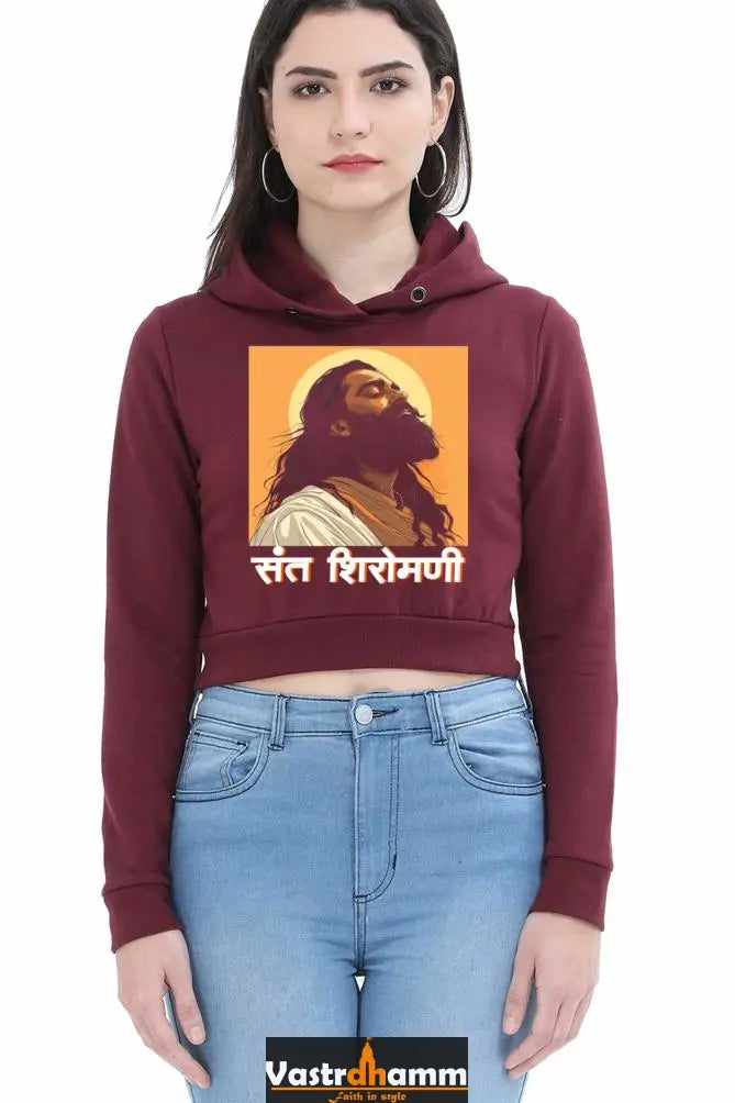 Ravidas Jayanti Spirit Crop Hoodies for Women Vastrdhamm