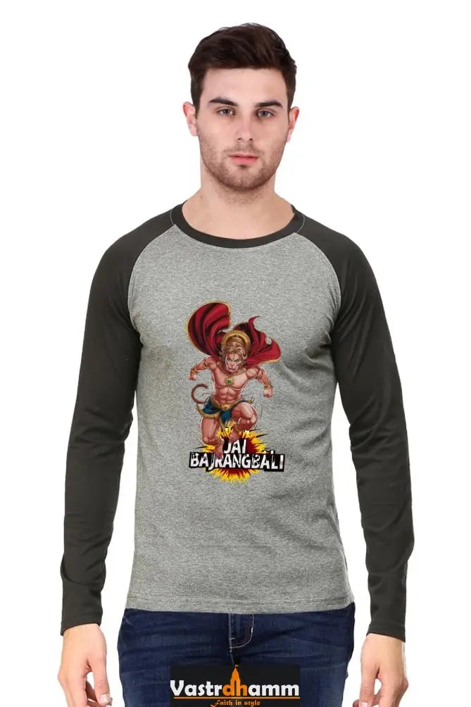 Resolute Hanuman Ji Raglan T-shirt Vastrdhamm