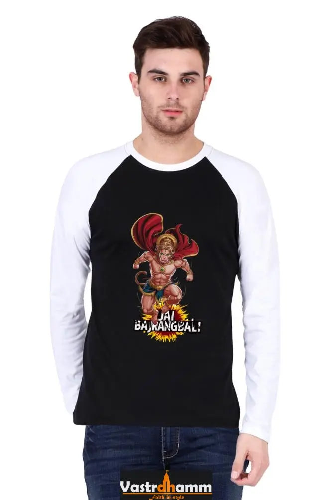 Resolute Hanuman Ji Raglan T-shirt Vastrdhamm