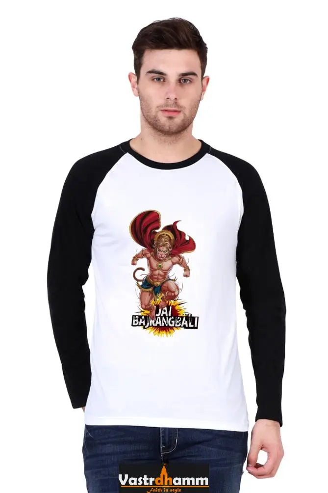 Resolute Hanuman Ji Raglan T-shirt Vastrdhamm