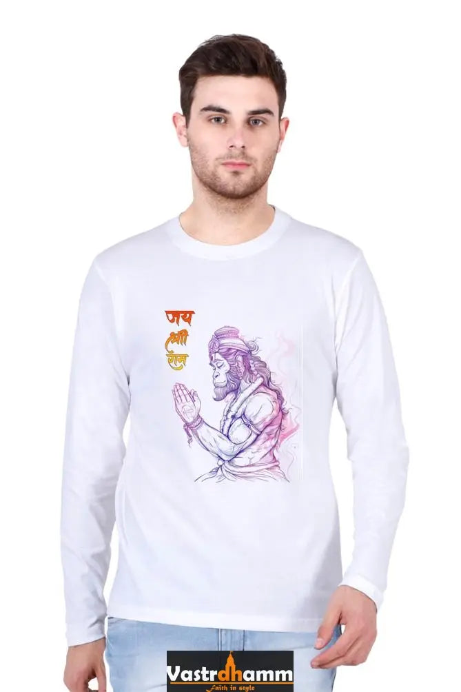 Resolute Hanuman Ji Round Neck Full Sleeve Vastrdhamm