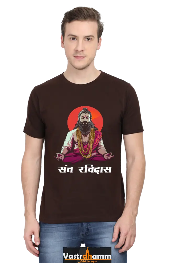 Sant Ravidas Wisdom Round Neck Half Sleeve Classic T-Shirts for Men Vastrdhamm