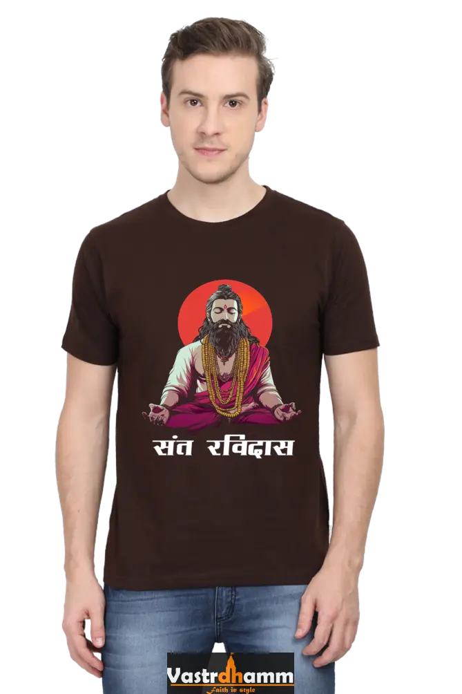 Sant Ravidas Wisdom Round Neck Half Sleeve Classic T-Shirts for Men Vastrdhamm