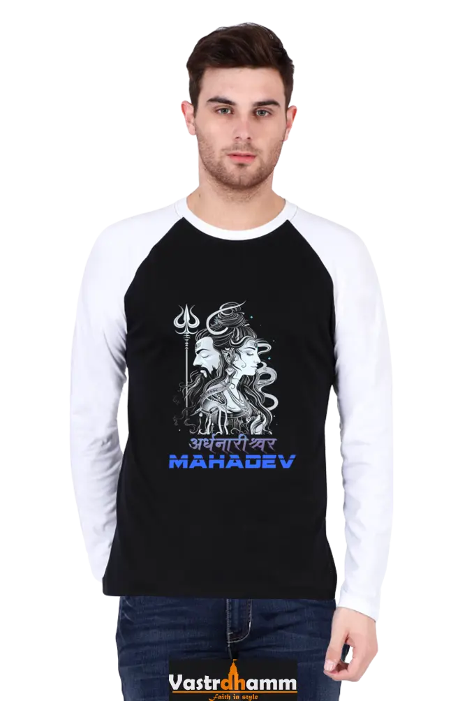 Shiv Ji Blessings Raglan Full Sleeve T-Shirts for Men Vastrdhamm