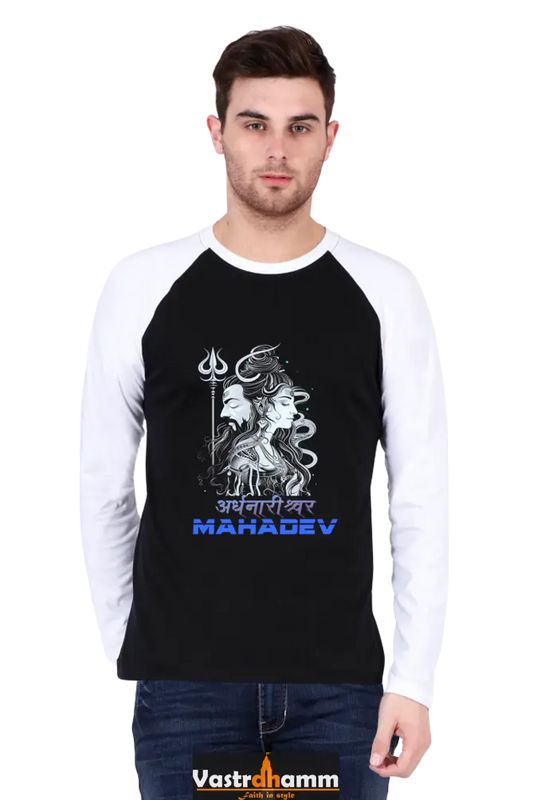 Shiv Ji Blessings Raglan Full Sleeve T-Shirts for Men Vastrdhamm