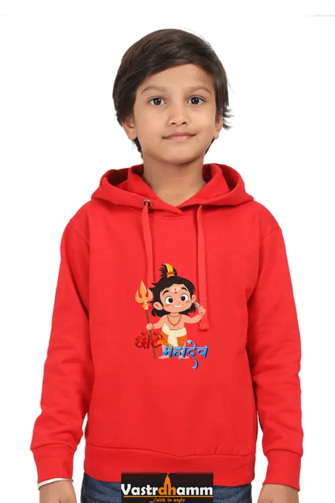 Shiv Ji Divine Power Hoodie Sweatshirt T-Shirts for Boy Vastrdhamm