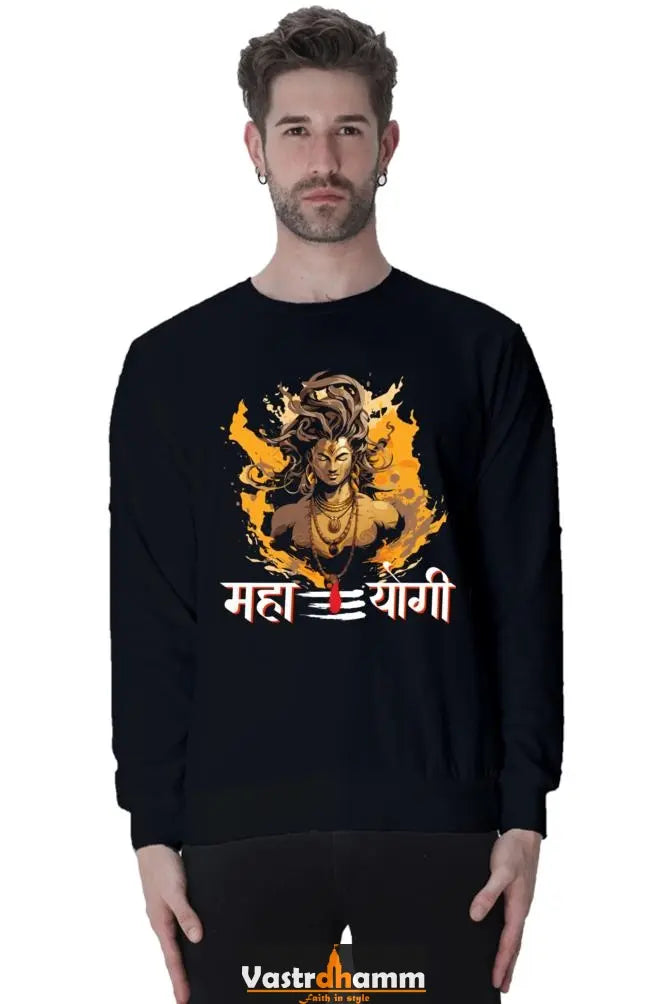 Shiv Ji Divine Power Sweatshirt T-Shirts  for Men Vastrdhamm