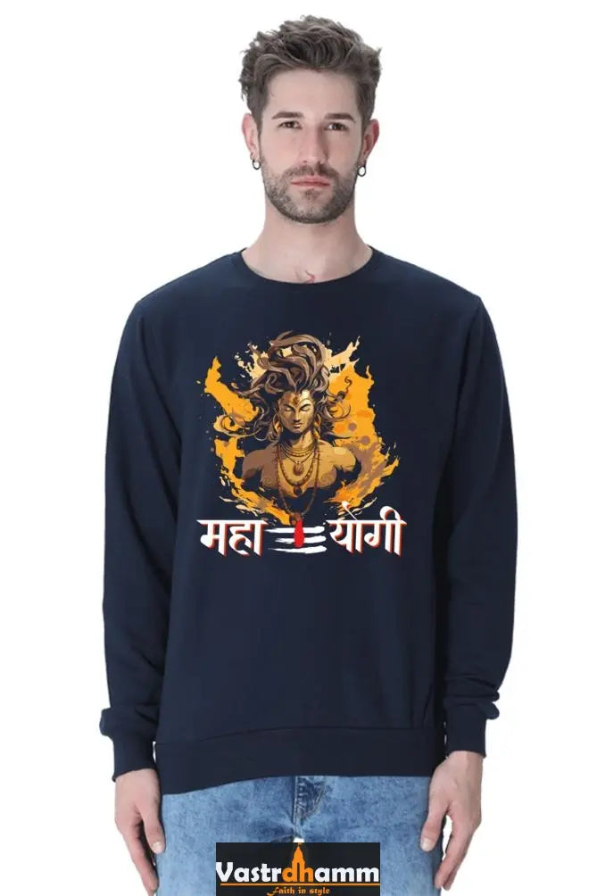 Shiv Ji Divine Power Sweatshirt T-Shirts  for Men Vastrdhamm