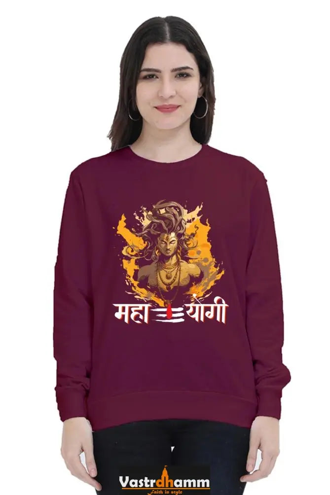 Shiv Ji Divine Power Sweatshirt T-Shirts for Women Vastrdhamm