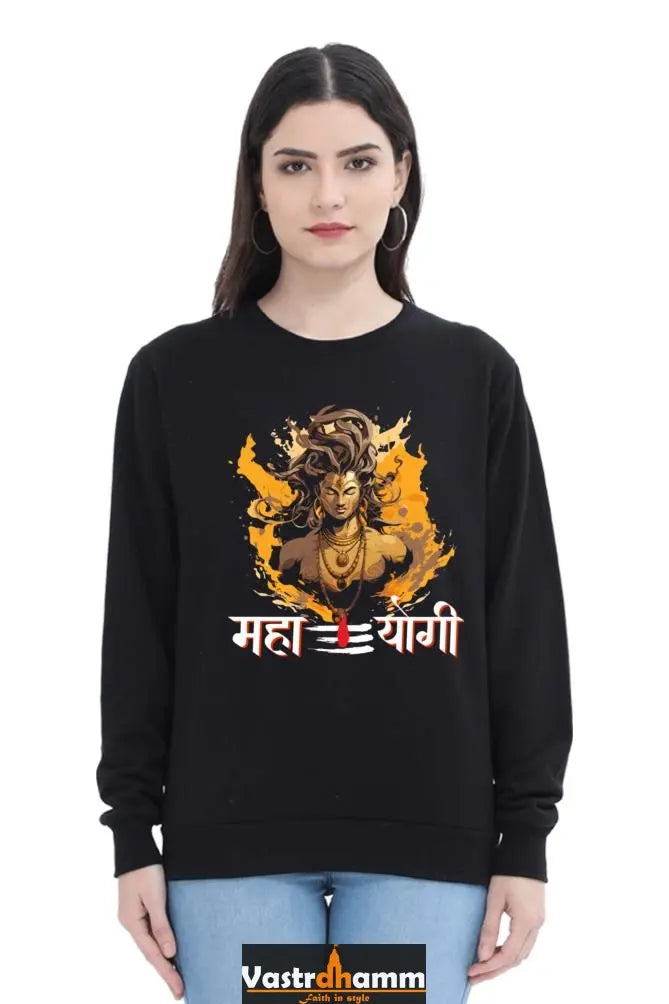 Shiv Ji Divine Power Sweatshirt T-Shirts for Women Vastrdhamm