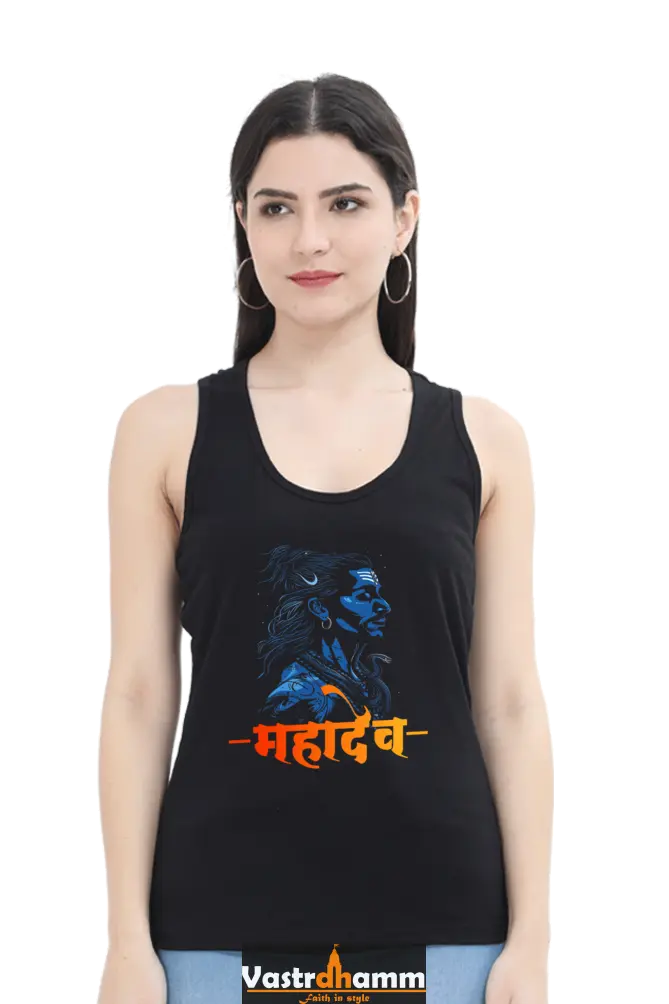 Shiv Ji Kailash Tank Top T-Shirts for Women Vastrdhamm