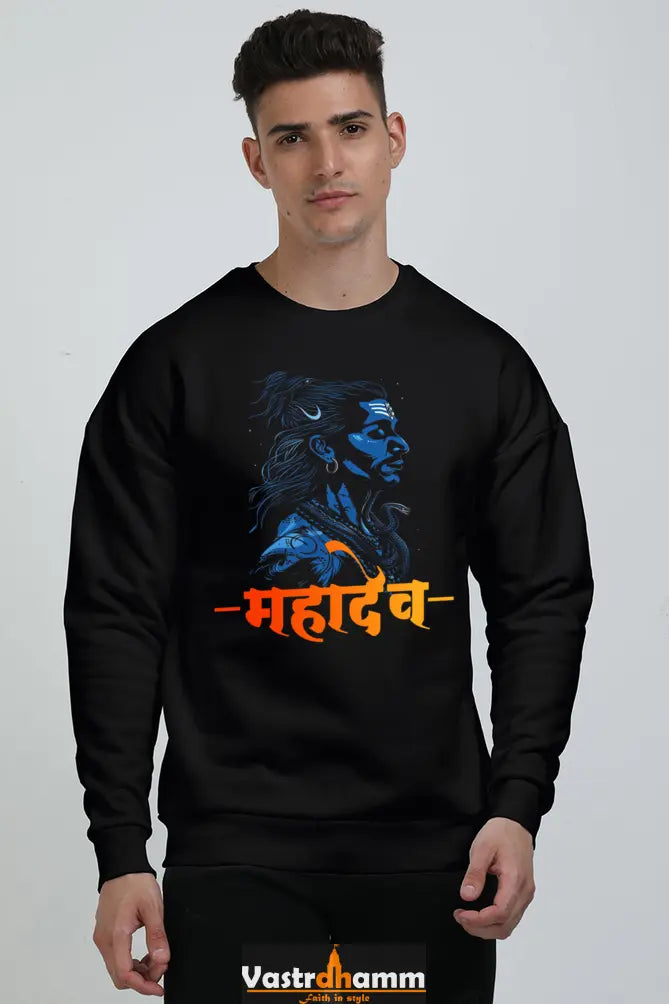 Shiv Ji Mahadev Oversized Sweatshirt T-Shirts  for Men Vastrdhamm