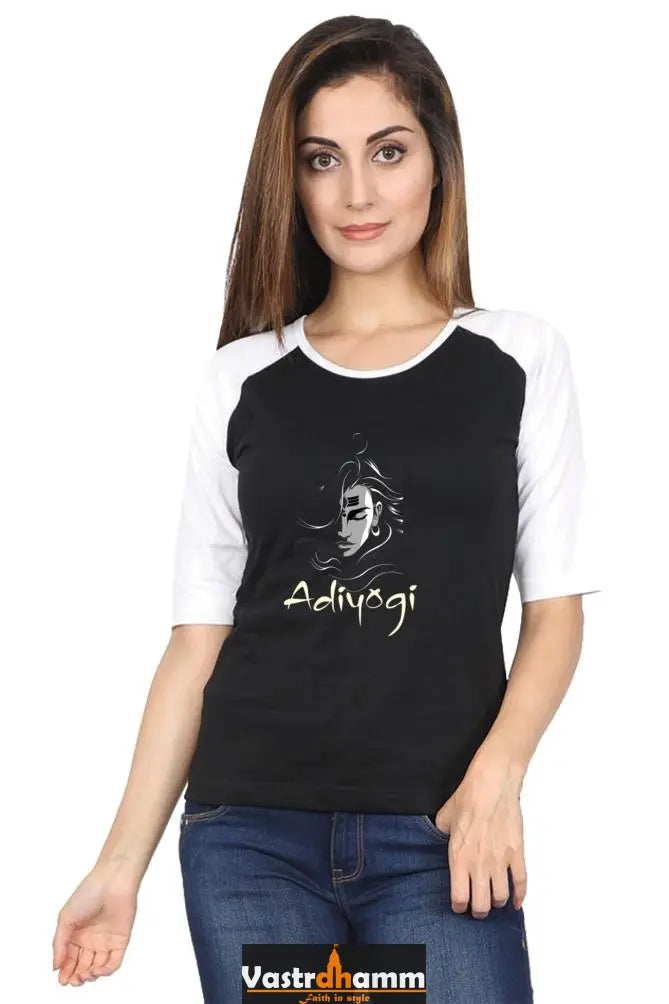 Shiv Ji Nataraja Raglan Full Sleeve T-Shirts for Women Vastrdhamm