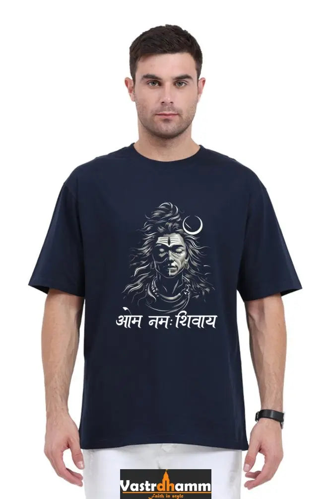 Shiv Ji Om Namah Shivaya Oversized Classic T-Shirts  for Men Vastrdhamm