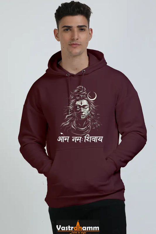 Shiv Ji Om Namah Shivaya Oversized Hooded Sweatshirt T-Shirts  for Men Vastrdhamm