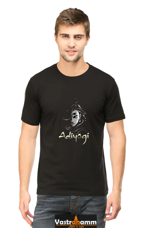 Shiv Ji Third Eye Round Neck Half Sleeve Classic T-Shirts for Men Vastrdhamm