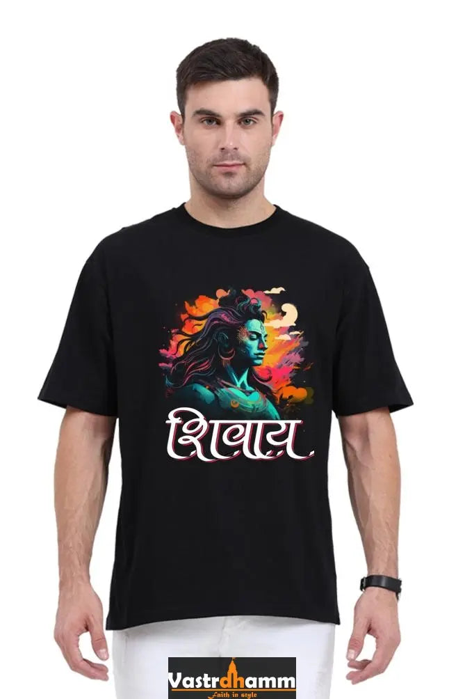 Shiv Ji Trishul Power Oversized Classic T-Shirts  for Men Vastrdhamm