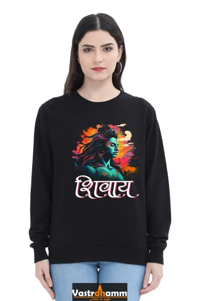 Shiv Ji Trishul Power Sweatshirt T-Shirts for Women Vastrdhamm