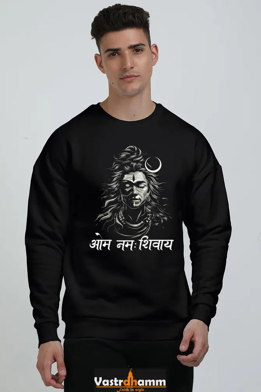 Shiv Ji Warrior Spirit Oversized Sweatshirt T-Shirts  for Men Vastrdhamm