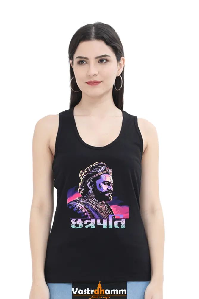 Shivaji Maharaj Courage Tank Top T-Shirts for Women Vastrdhamm