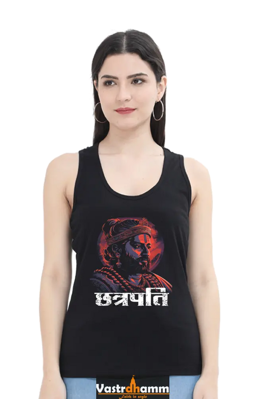 Shivaji Maharaj Protector Tank Top T-Shirts for Women Vastrdhamm