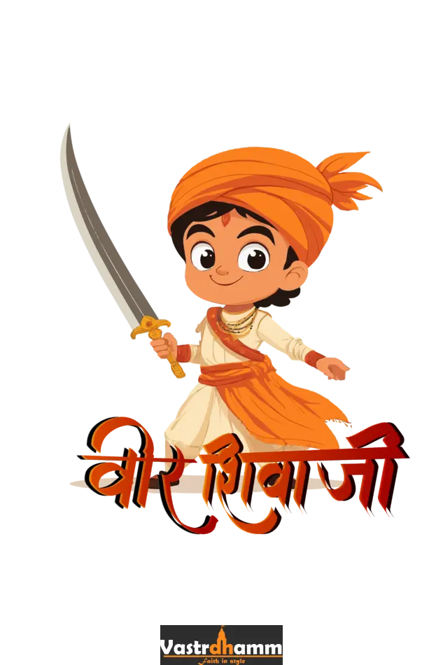 Shivaji Maharaj Valor Hoodie Sweatshirt T-Shirts for Boy Vastrdhamm