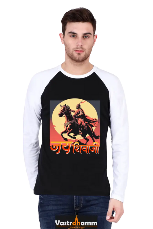 Shivaji Maharaj Valor Raglan Full Sleeve T-Shirts for Men Vastrdhamm