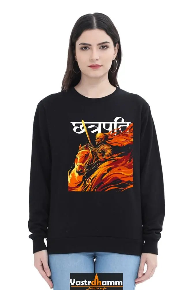 Shivaji Maharaj Valor Sweatshirt T-Shirts for Women Vastrdhamm