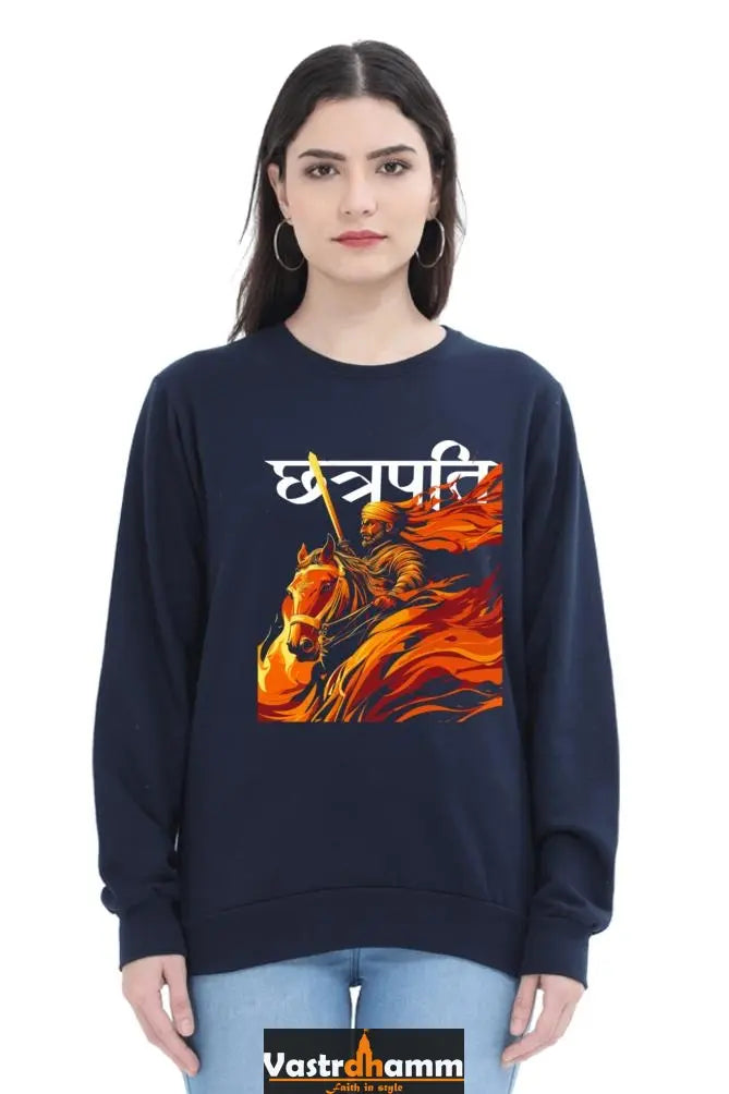 Shivaji Maharaj Valor Sweatshirt T-Shirts for Women Vastrdhamm