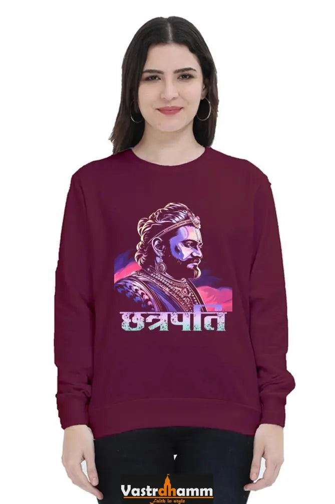 Shivaji Maharaj Warrior Spirit Sweatshirt T-Shirts for Women Vastrdhamm