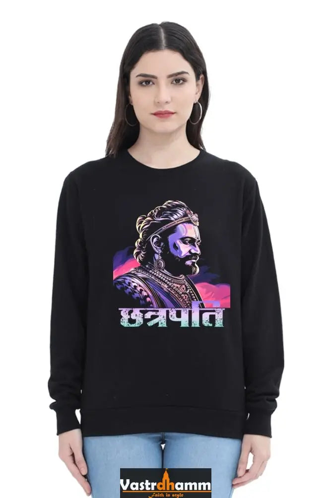 Shivaji Maharaj Warrior Spirit Sweatshirt T-Shirts for Women Vastrdhamm