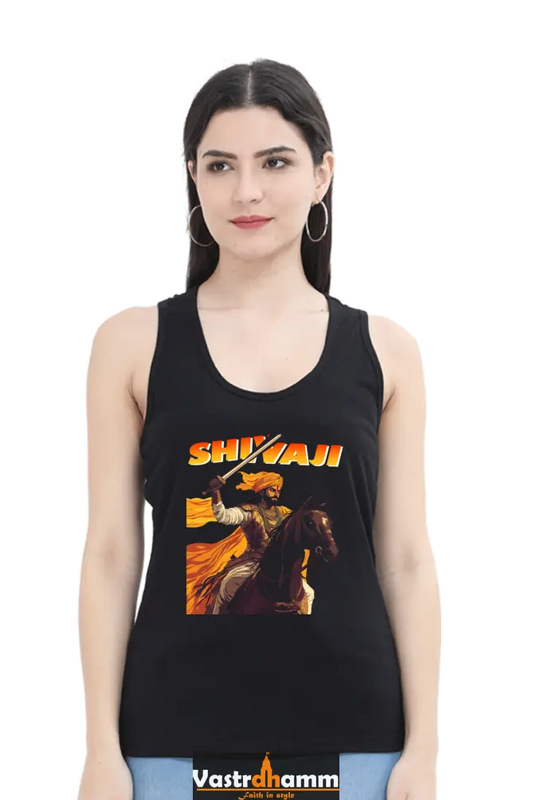 Shivaji Maharaj Warrior Spirit Tank Top T-Shirts for Women Vastrdhamm