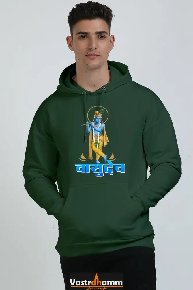 Shree Krishan Divine Joy Oversized Hooded Sweatshirt T-Shirts  for Men Vastrdhamm