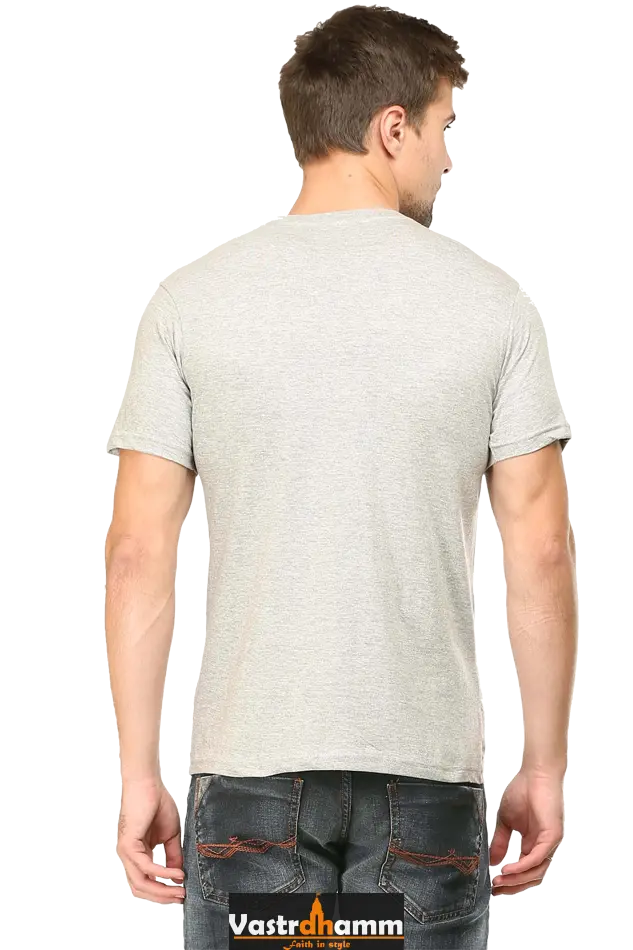 Shree Krishan Divine Joy Round Neck Half Sleeve Classic T-Shirts for Men Vastrdhamm