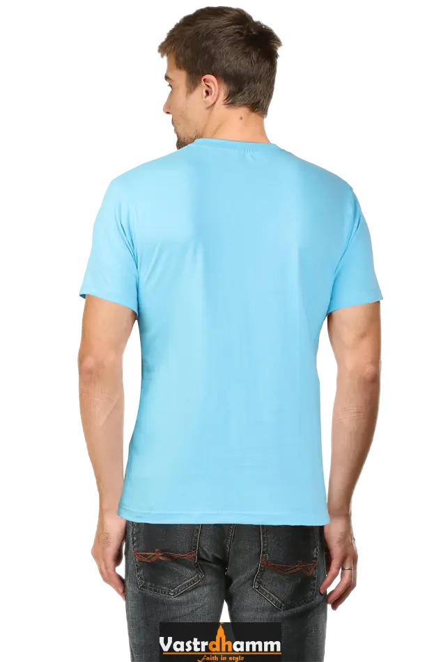 Shree Krishan Divine Joy Round Neck Half Sleeve Classic T-Shirts for Men Vastrdhamm