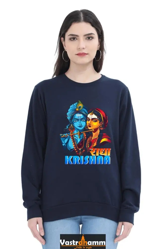 Shree Krishan Divine Love Sweatshirt T-Shirts for Women Vastrdhamm