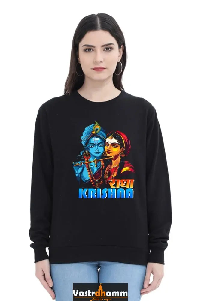 Shree Krishan Divine Love Sweatshirt T-Shirts for Women Vastrdhamm