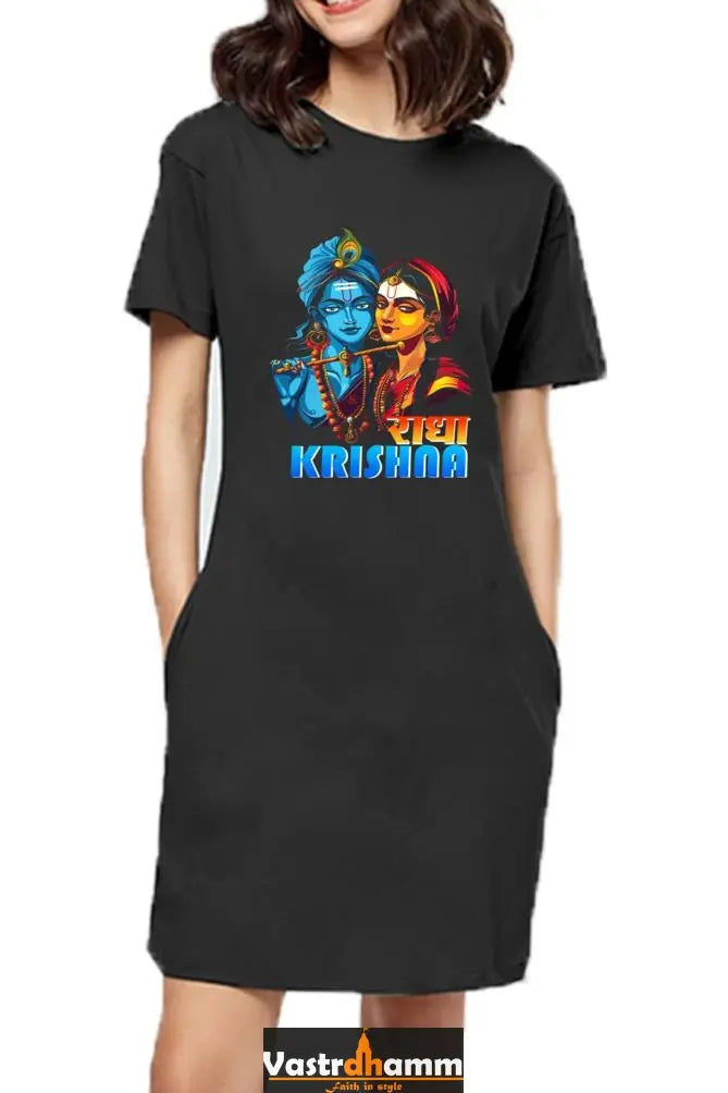 Shree Krishan Divine Love T-Shirts Dress for Women Vastrdhamm